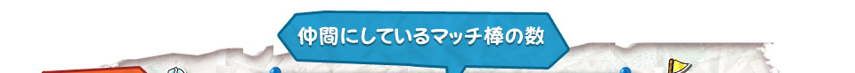 仲間にしているマッチ棒の数